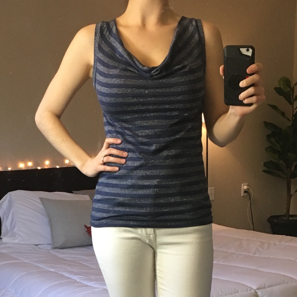 NYE Converse Navy & Silver metallic Tank CLEARANCE
